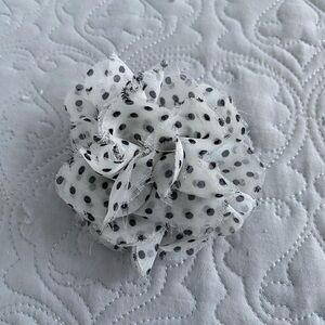 Polka Dot Fabric Flower Accessory